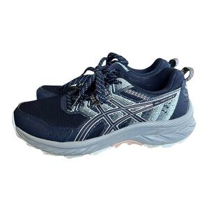 ASICS 7 Navy Blue Venture Trail Running Shoes Gel Outdoor Hiking Casual